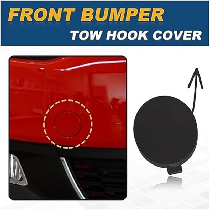 QASULER Tow Hook Eye Cover for VW Polo 6R - Image 5