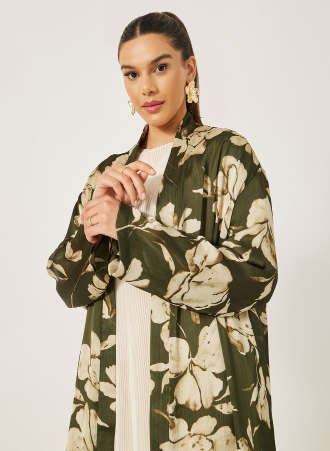 Styli Floral Print Regular Fit Kimono  - Image 3