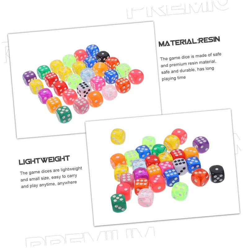 3 Sets Of 90 Resin Dice Multi Sided Dice For Board Games Party Games Mixed Colors - Image 3