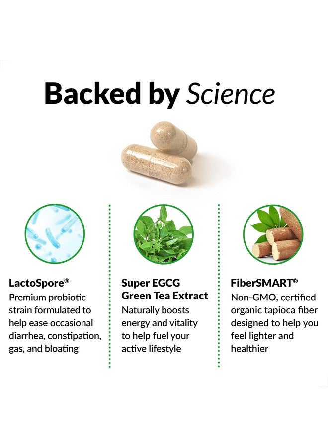 Force Factor Probioslim + Prebiotic Fiber Metabolism Booster For Women & Men Digestive Health Support Green Tea Extract And Psyllium Husk Fiber Force Factor 120 Count (Pack Of 2) - Image 4