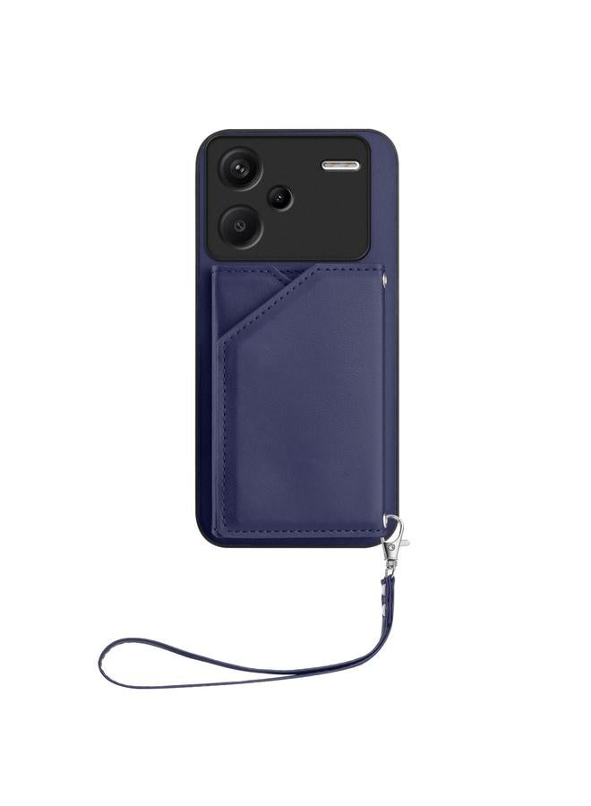S-TOP Case For Redmi Note 13 Pro+ Skin Feel Four Card Slots Phone Case with Wrist Strap - Image 2