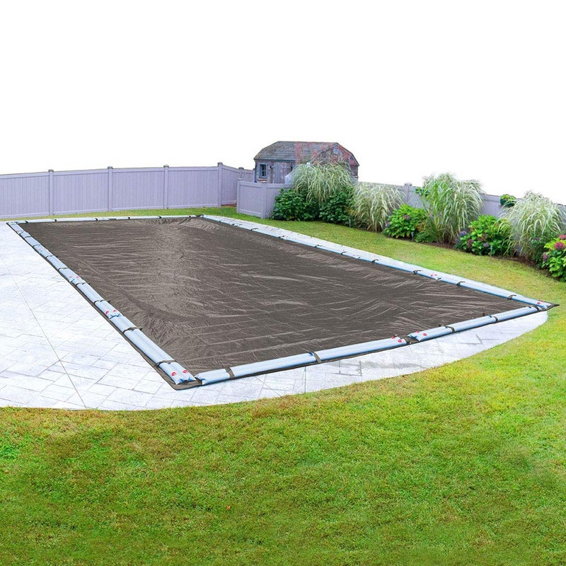 Robelle 12 x 24 ft Extra Heavy Duty Magnesium Winter Pool Cover for Inground Pools, 5 ft Overlap (17 x 29 ft Cover Size), Solid 10 x 10 Scrim, 2.91 oz/yd2, 12-Year Warranty, Style: 591224R - Image 2