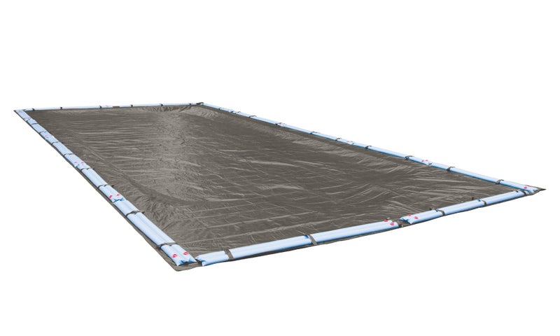 Robelle 12 x 24 ft Extra Heavy Duty Magnesium Winter Pool Cover for Inground Pools, 5 ft Overlap (17 x 29 ft Cover Size), Solid 10 x 10 Scrim, 2.91 oz/yd2, 12-Year Warranty, Style: 591224R - Image 1