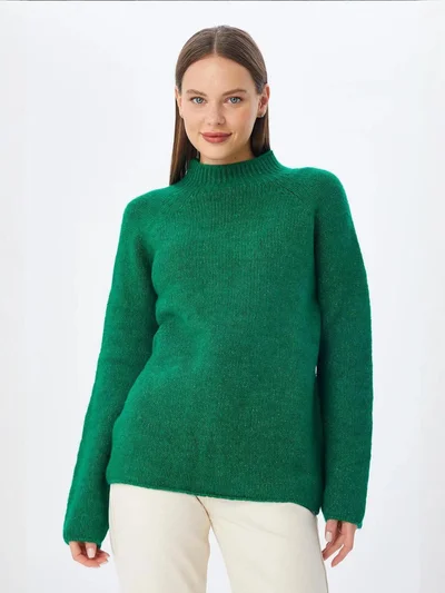 MixRay Mixray Thick Knit Half Turtleneck Sweater