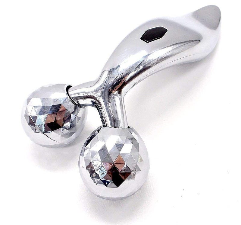 Veentus VENETUS Face Roller for Glowing Skin | 3D Manual Face Roller Massager – 360° Rotate Face & Body Massager for Skin Lifting, Wrinkle Care, Relaxation and Skin Tightening Tool – Unisex Silver Finish - Image 1