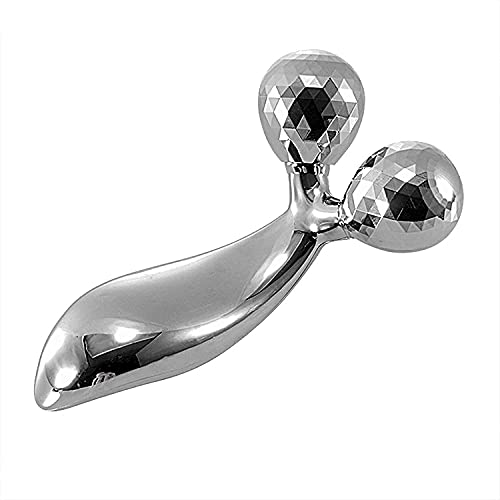 Veentus VENETUS Face Roller for Glowing Skin | 3D Manual Face Roller Massager – 360° Rotate Face & Body Massager for Skin Lifting, Wrinkle Care, Relaxation and Skin Tightening Tool – Unisex Silver Finish - Image 3