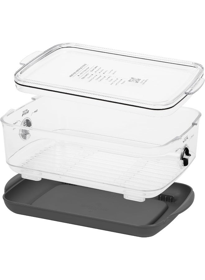 Progressive ProKeeper+ Stackable Produce ProKeeper Storage Container with Stay-Fresh Vent System (PKS-907 (3 qt Medium Produce)) - Image 2