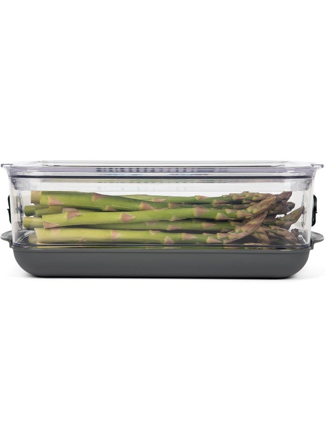 Progressive ProKeeper+ Stackable Produce ProKeeper Storage Container with Stay-Fresh Vent System (PKS-907 (3 qt Medium Produce)) - Image 4