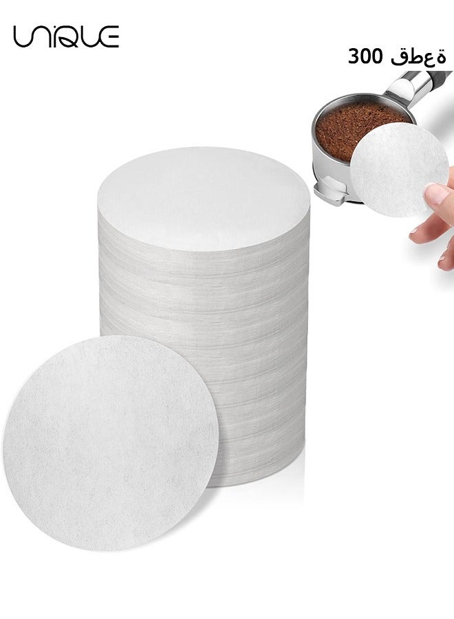 Unique Coffee Paper Filter for Espresso Machine, 300 Pcs 51 mm Espresso Filter Puck Screen Portafilter Paper for Home Office DIY Coffee Compatible with AeroPress Coffee and Espresso Maker