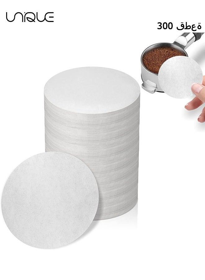 Unique Coffee Paper Filter for Espresso Machine, 300 Pcs 51 mm Espresso Filter Puck Screen Portafilter Paper for Home Office DIY Coffee Compatible with AeroPress Coffee and Espresso Maker  - Image 1