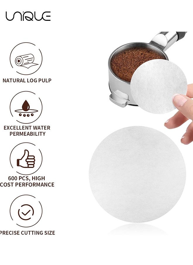 Unique Coffee Paper Filter for Espresso Machine, 300 Pcs 51 mm Espresso Filter Puck Screen Portafilter Paper for Home Office DIY Coffee Compatible with AeroPress Coffee and Espresso Maker  - Image 4