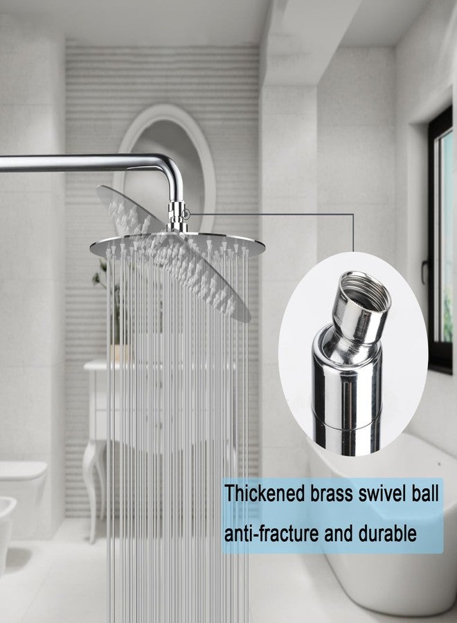 Katezon Rain Shower Head, Katezon High Flow Rainfall Showerhead Stainless Steel, Bathroom Waterfall Shower Universal Wall Ceiling Mount (12'', Chrome) - Image 3