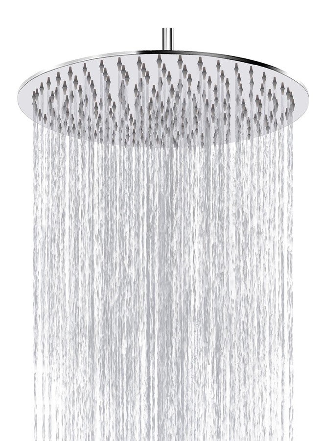 Katezon Rain Shower Head, Katezon High Flow Rainfall Showerhead Stainless Steel, Bathroom Waterfall Shower Universal Wall Ceiling Mount (12'', Chrome) - Image 1