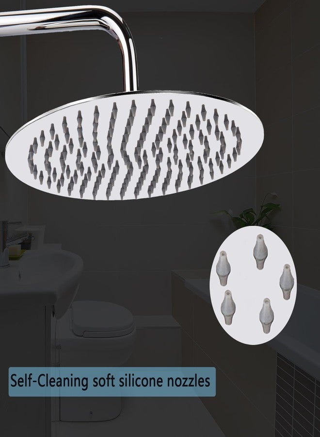 Katezon Rain Shower Head, Katezon High Flow Rainfall Showerhead Stainless Steel, Bathroom Waterfall Shower Universal Wall Ceiling Mount (12'', Chrome) - Image 5