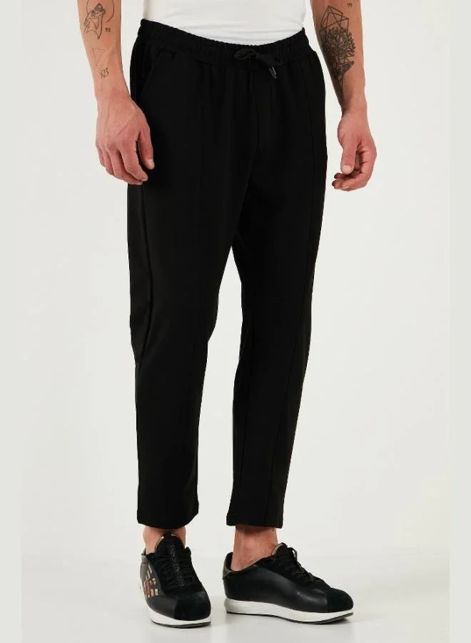 Buratti Buratti Cotton Regular Fit High Waist Straight Leg Grass Jogger Pants Men's PANTS 5908058