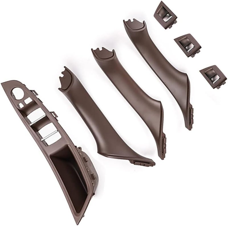 CHUANGHUI Car Door Handle Cover for BMW 5 Series F10 2011-2016 Interior Door Handles Replace Trim Cover 520i 528i 530i 535d 535i 550i (Mocha Brown) - Image 4