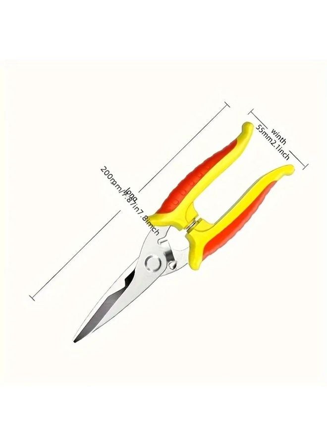 Red Yellow Electricians Scissors Multifunctional Iron Sheet Shears Cable Knife Ceiling Cutting Wire Trough Tool - Image 5