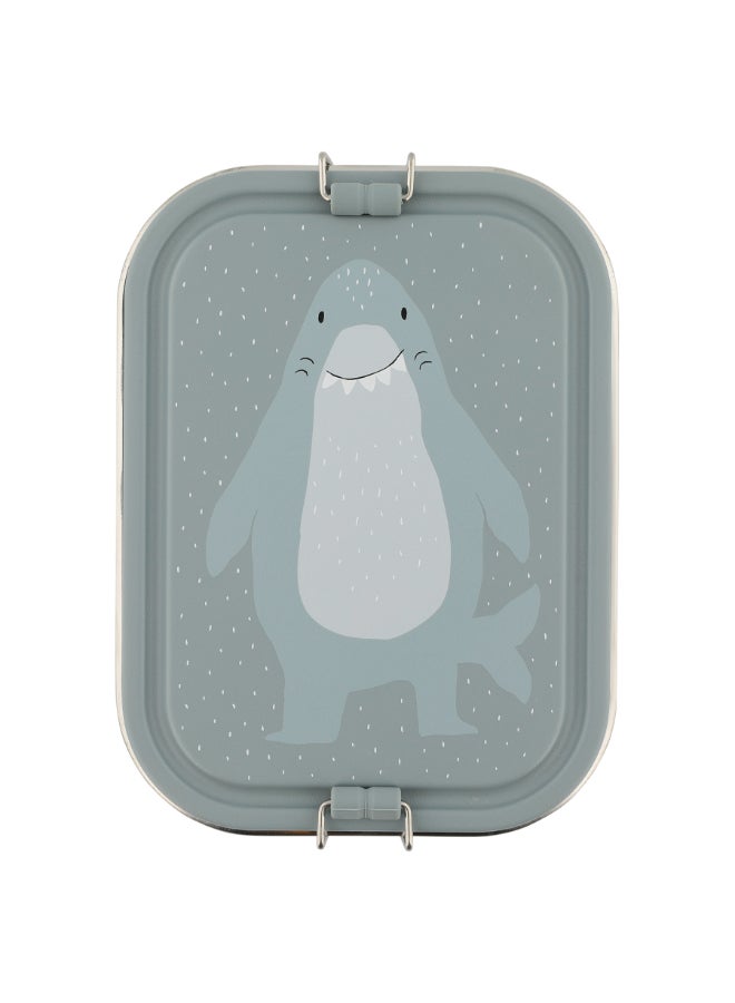 Trixie Stainless Steel Lunch Box Large - 2-Compartment - Mr. Shark - Image 1
