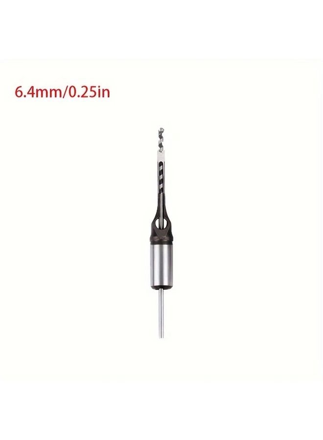 6 4mm Square Hole Drill Manual Handheld Angle Chisel Interchangeable Bits Woodworking Tool - Image 1