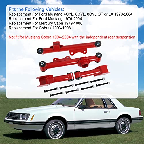 DICMIC Rear Upper Lower Control Arm Kit Compatible with 1979-2004 Ford Mustang 1979-1986 Mercury Capri - Image 4