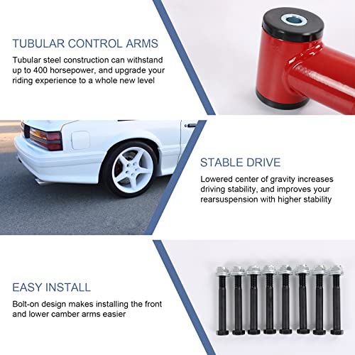 DICMIC Rear Upper Lower Control Arm Kit Compatible with 1979-2004 Ford Mustang 1979-1986 Mercury Capri - Image 5