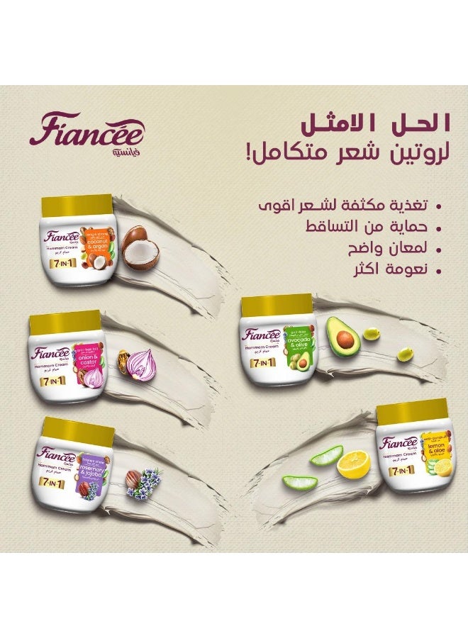 FIANCEE Hammam Cream 7 IN 1 With Onion & Castor Anti-Hair Fall - 450ML - Image 2