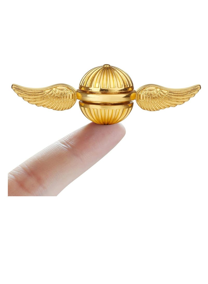 Golden Fidget Spinner for Kids Adults, Metal Orb Ball Toy, Sphere Fidget Hand Finger Spinner Ball for Boys Girls, Desk Office Toys  - Image 1