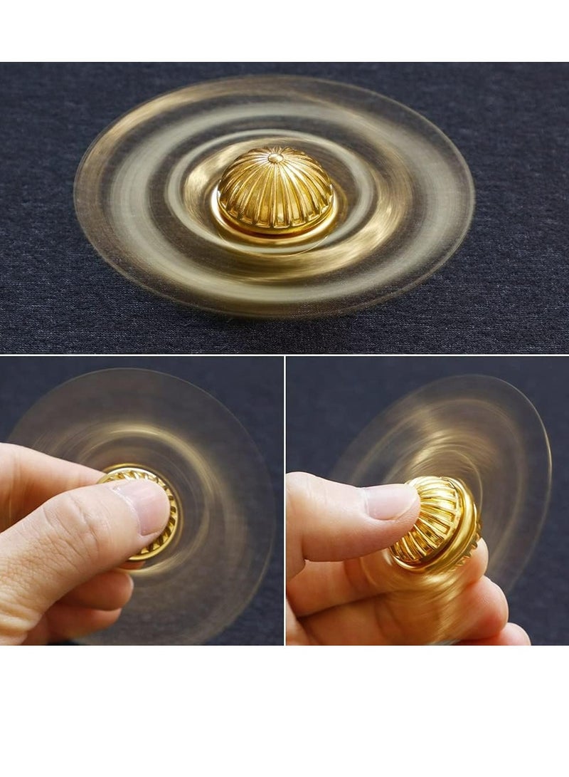 Golden Fidget Spinner for Kids Adults, Metal Orb Ball Toy, Sphere Fidget Hand Finger Spinner Ball for Boys Girls, Desk Office Toys  - Image 3
