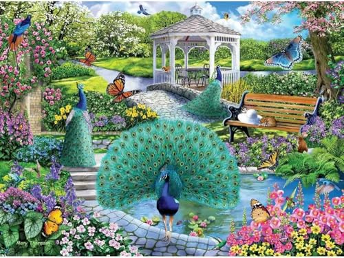 Bits and Pieces ألغاز بازل بتس آند بيس 3000 قطعة للبالغين 3238 × 4514 كنوز الحديقة 3000 قطعة طيور ملونة طاووس بازل بواسطة ماري طومسون - Image 5