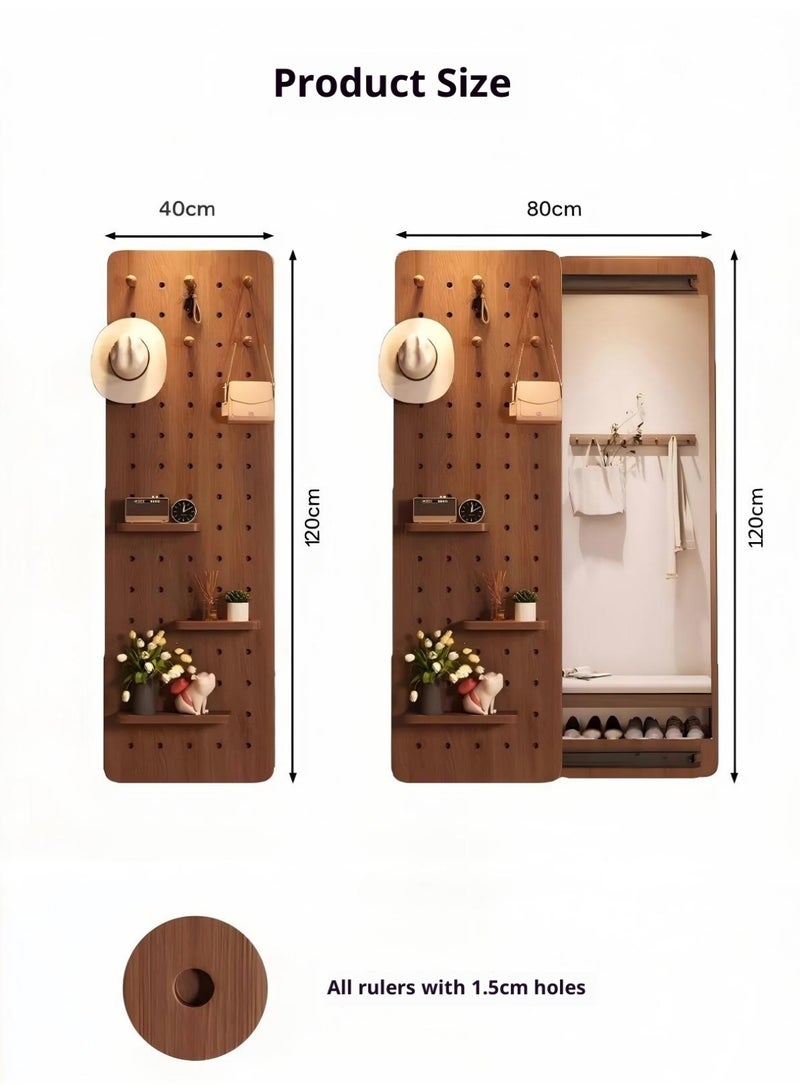 مرآة طويلة الجسم قابلة للتركيز على الحائط مع حامل وإنزلاق خفي، مرآة تلميذة معلقة 120x40 سم للغرفة النومية/الغرفة المعيشة/مدخل المنزل - Image 4