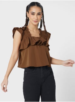 Ginger Ruffle Detail Top  - Image 1