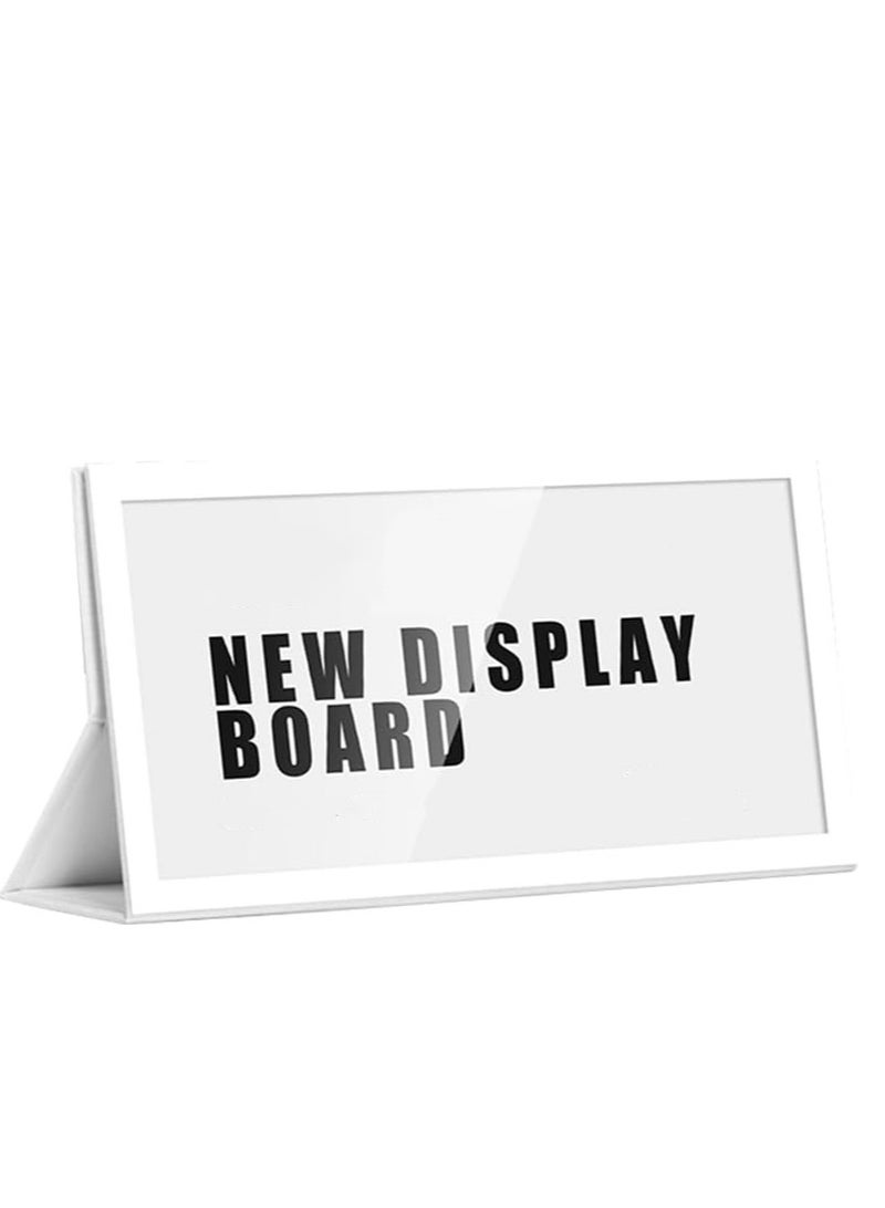 Eckek Eckek  2 Pack Desk Name Plate Holder, Special Paper Sign Holder for Table Display, Foldable Nameplate  - Image 2