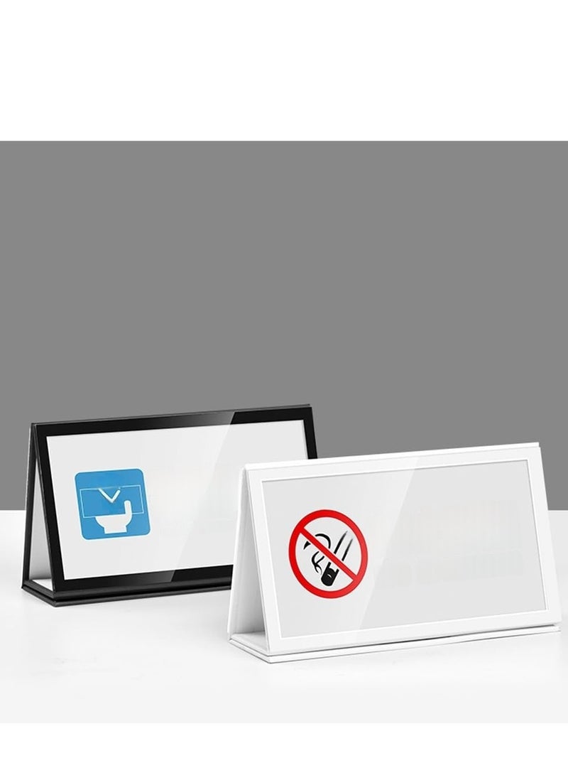 Eckek Eckek  2 Pack Desk Name Plate Holder, Special Paper Sign Holder for Table Display, Foldable Nameplate  - Image 3