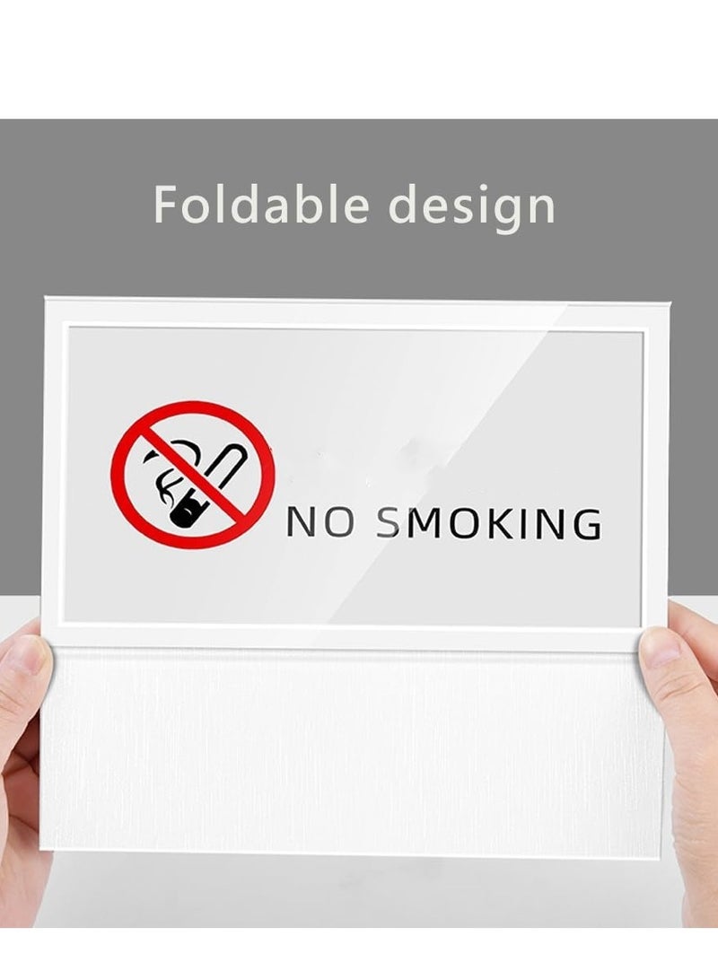 Eckek Eckek  2 Pack Desk Name Plate Holder, Special Paper Sign Holder for Table Display, Foldable Nameplate  - Image 5
