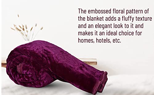 Goyal's Super Soft Mink Single Bed Blanket 500 TC, 63 X 85 Size | Weight 1.4 KG - Wine - Image 5