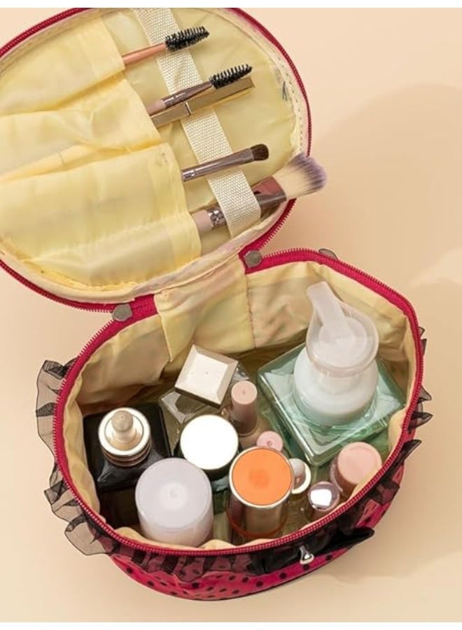 Cosmetic Bag Organizer Makeup Bag Personal Gadgets Perfect for Travel and Daily Use.Offers Spacious Space and Double Zipper for Keeping Supplies Multicolor - Image 3