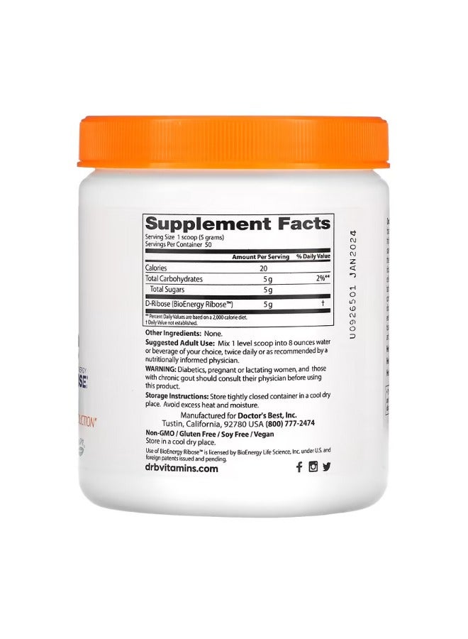 دكتورز بست Pure DRibose Powder with BioEnergy Ribose 8.8 oz 250 g - Image 2