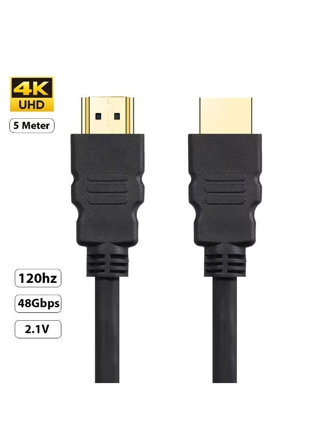 TEXEEM 8K HDMI 2.1 Cable - Support 8K@60Hz, 4K@120Hz, 2K@240Hz, 1080P@240Hz, 48Gbps, 3D, HDR, HDCP, eARC, Dolby - Ultra High Speed HDMI Cord for Laptop, Computer, Monitor, Projectors, TV, PS4, PS5, Xbox, Switch, HDTV - Image 2