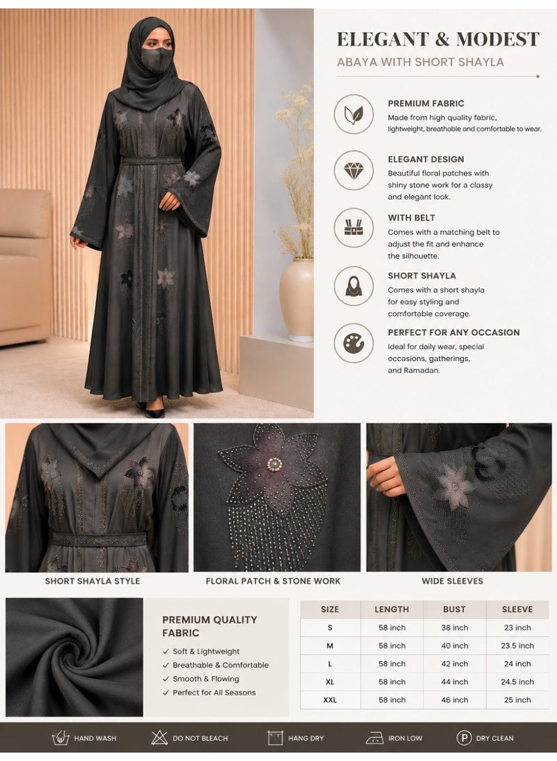 AMYAE Elegant Abaya with Separate Shila Islamic Jilbab for Women, Full Length Long Sleeve Modest Salah Dress, Casual Wear for Ladies best for Casual Use and  Umrah & Hajj - Image 4