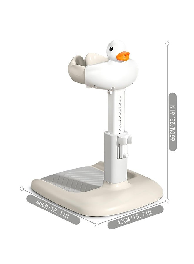 XiuWoo Baby Shower Stand and Baby Bath Stand Adjustable Standing Bath Stand with Non-Slip Base and Anti-Pinch Design for 6-36 Month Olds (Khaki) - Image 2