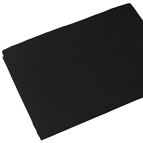 Master FAB -Black 100% Cotton Fabric by The Yard (Black, 1.1y*1pcs) - Image 1