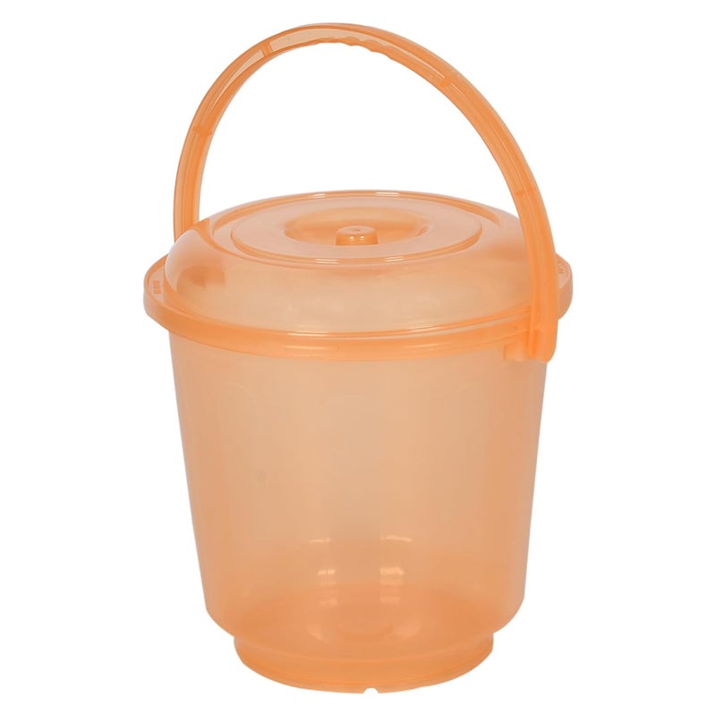 Urbane Home Urbane Home Set of 4 Bathroom Combo Set 2 Piece Tub25 L 2 Piece Bucket13 L Bathing Set Bathroom Combo Set Modern Bathroom Accessories Set Transparent Orange  - Image 2