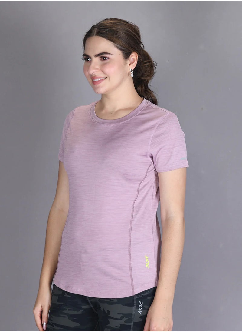 Lyra Purple Gym Wear T-shirt for Women  | Color Shade May Vary  - Image 2
