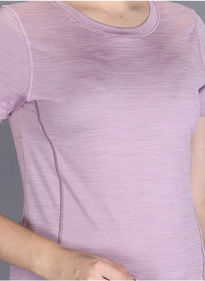 Lyra Purple Gym Wear T-shirt for Women  | Color Shade May Vary  - Image 5