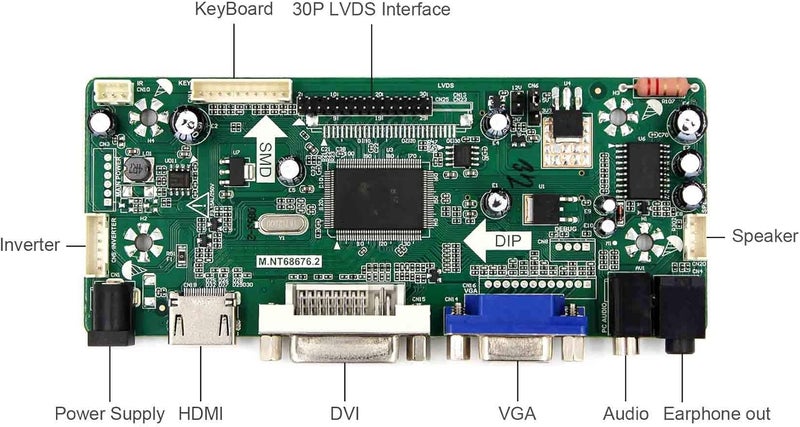 VSDISPLAY 10.4 inch 1024x768 IPS LCD Screen 10.4" VS140T-003A with VGA DVI LCD Controller Board - Image 3