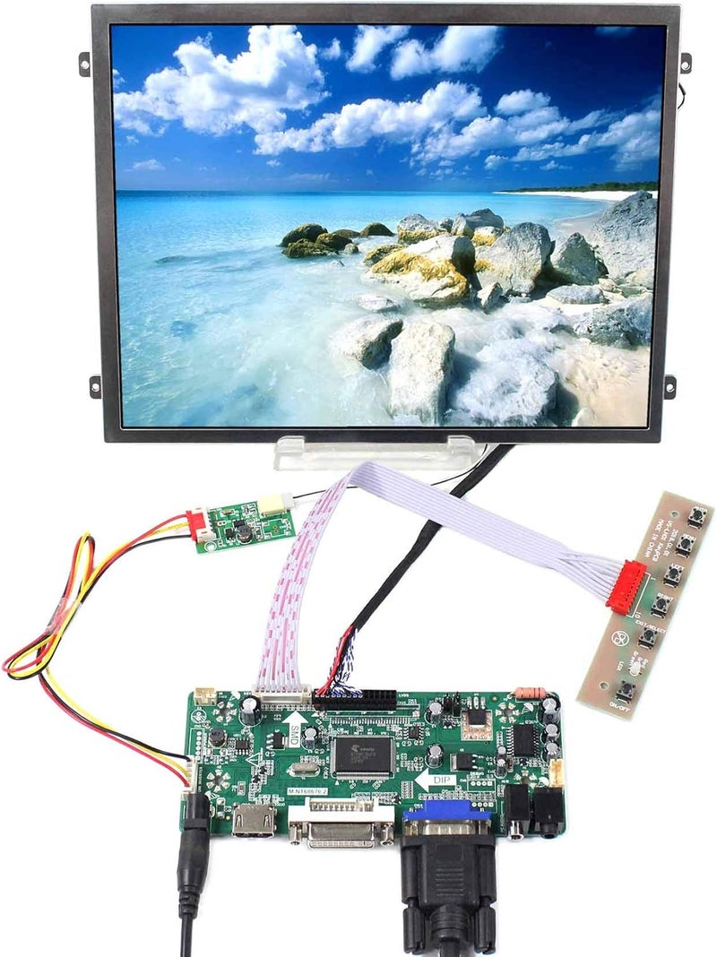 VSDISPLAY 10.4 inch 1024x768 IPS LCD Screen 10.4" VS140T-003A with VGA DVI LCD Controller Board - Image 1