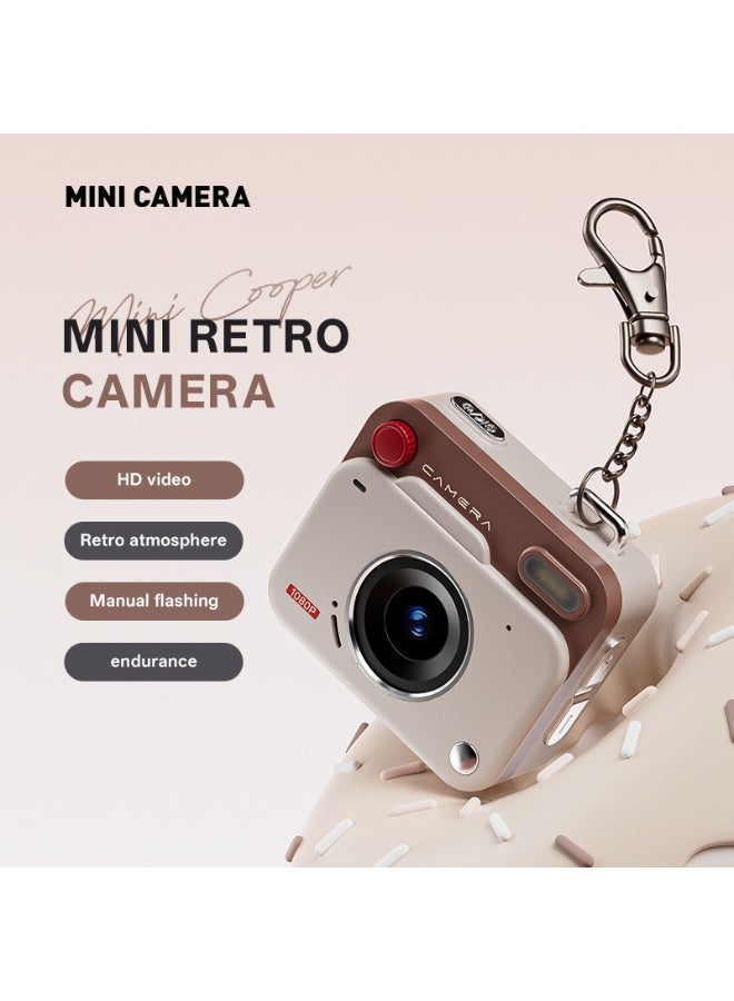 Retro Mini Digital Camera, 48MP Ultra Clear Photo & 1080P Full HD Video Camera, Multi-Function Custom Settings, Continuous Shooting, Time Watermark, 1.77 Inch IPS HD Screen, Type-C Fast Charging, Built-in Flash & Speaker, Portable Pocket Vintage Vlog Camera for Students, Teens, Birthday Gift - Image 2