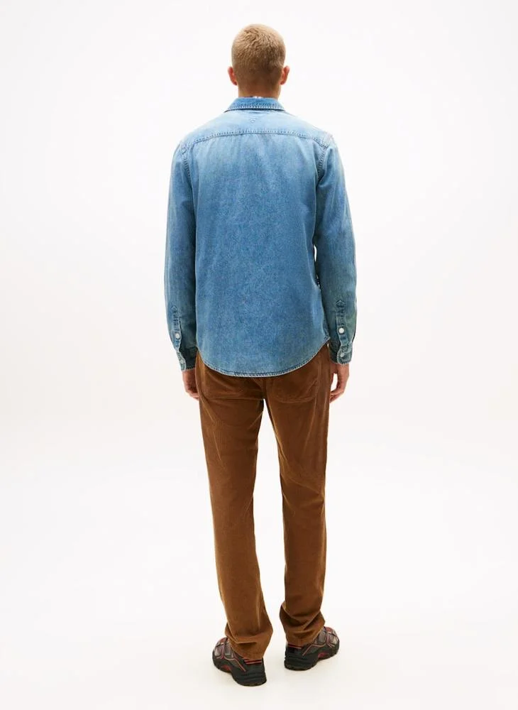 تومي جينز قميص جينز بأكمام طويلة