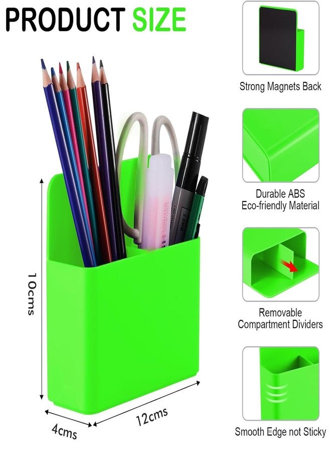 NinthKey Magnetic Pen Holder Pen Pencil Marker Holder Storage Organizer and 4 Dry erase Pens and 1 eraser for Whiteboard, Refrigerator, Locker and Other Metal Surfaces, etc.. (Combo Pack) - Image 3