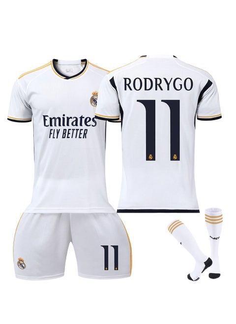 3-Piece Set of Real Madrid's No. 11 New Football Team Jerseys
